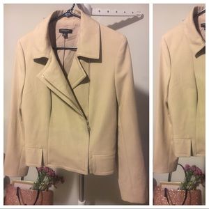 Ann Taylor Refined Moto Jacket in Tan